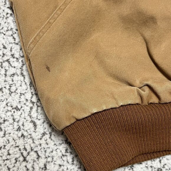 VTG Walls Outdoors Vest Mens XL Brown Duck Hooded Full-Zip Thermal Lined USA - Picture 8 of 14